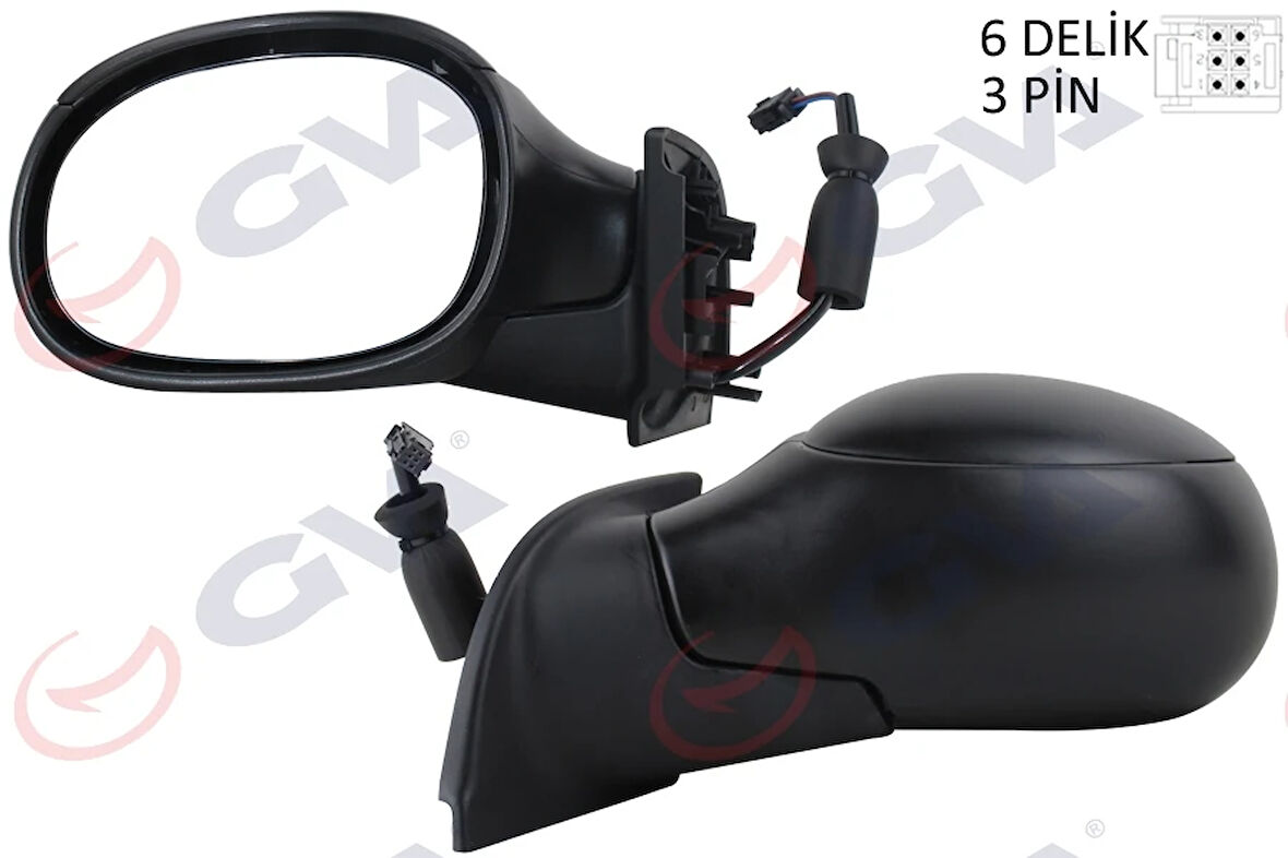 DIŞ DİKİZ AYNASI SOL C3 2002 ELEKTRİKLİ ISITMALI KONVEKS 3 FİŞ VM-501EL 8149 FJ