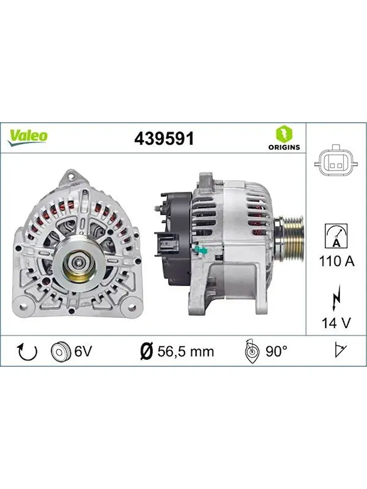 ALTERNATOR 12V 110A MEGANE II 1,4 / 1,6 03 (TG11C060) TEK FIS