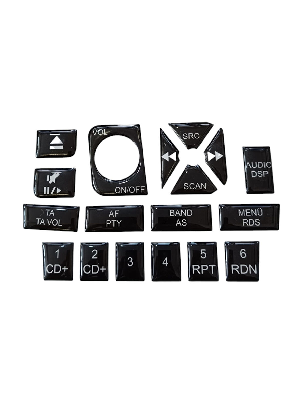 Fiat Palio Touch Plus Teyp Tuş Takımı Maun Kaplama Siyah