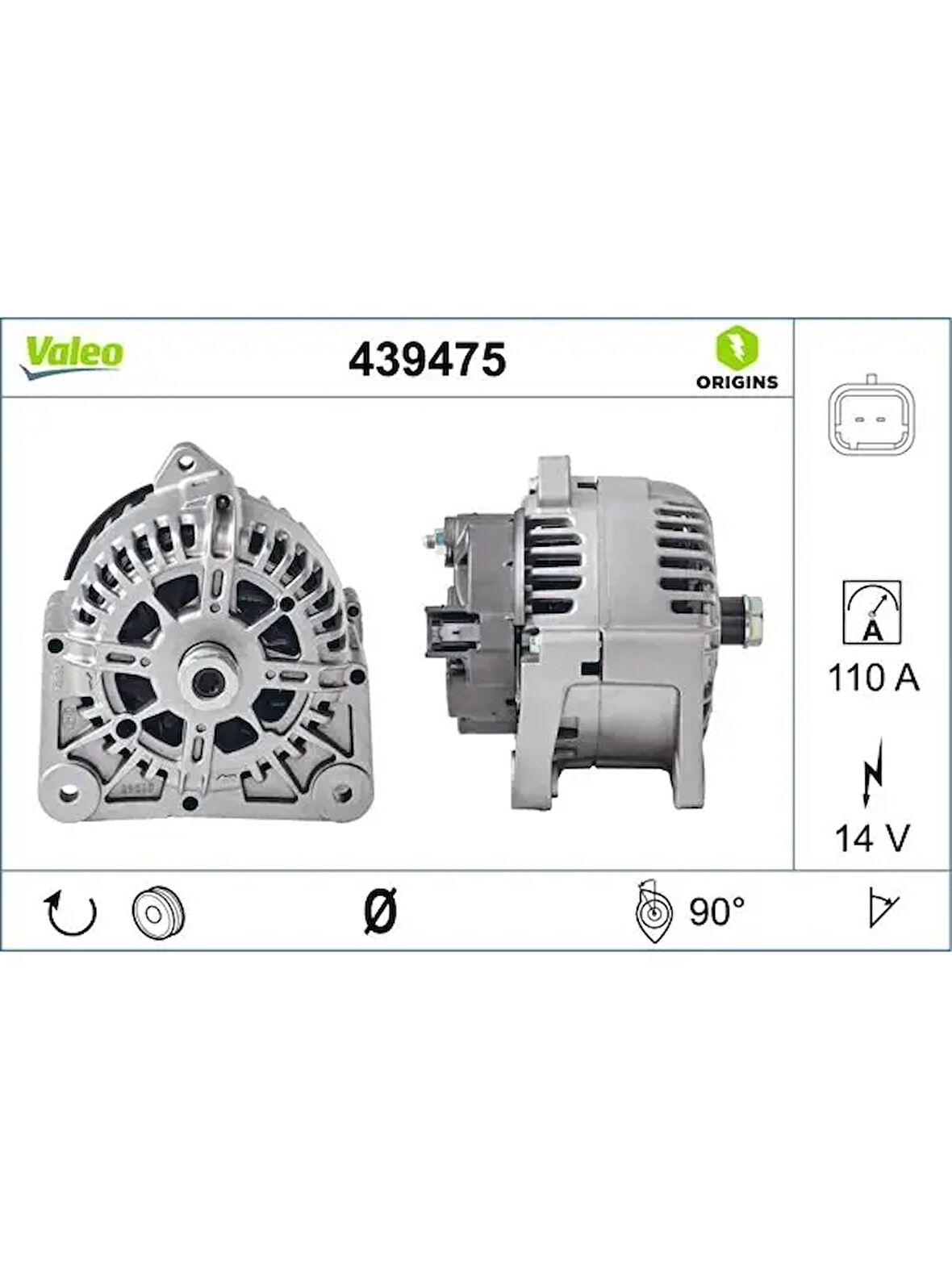 ALTERNATOR 12V 110A TG11C011 CLIO II 1,5DCI MEGANE II (437434)