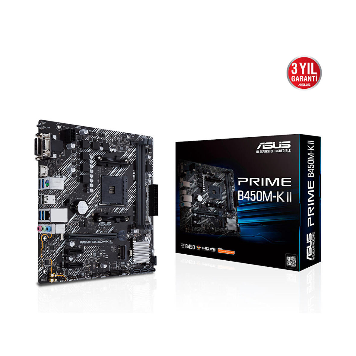 Asus B450M-K II AMD B450 AM4 DDR4 4400 MHz Masaüstü Anakart