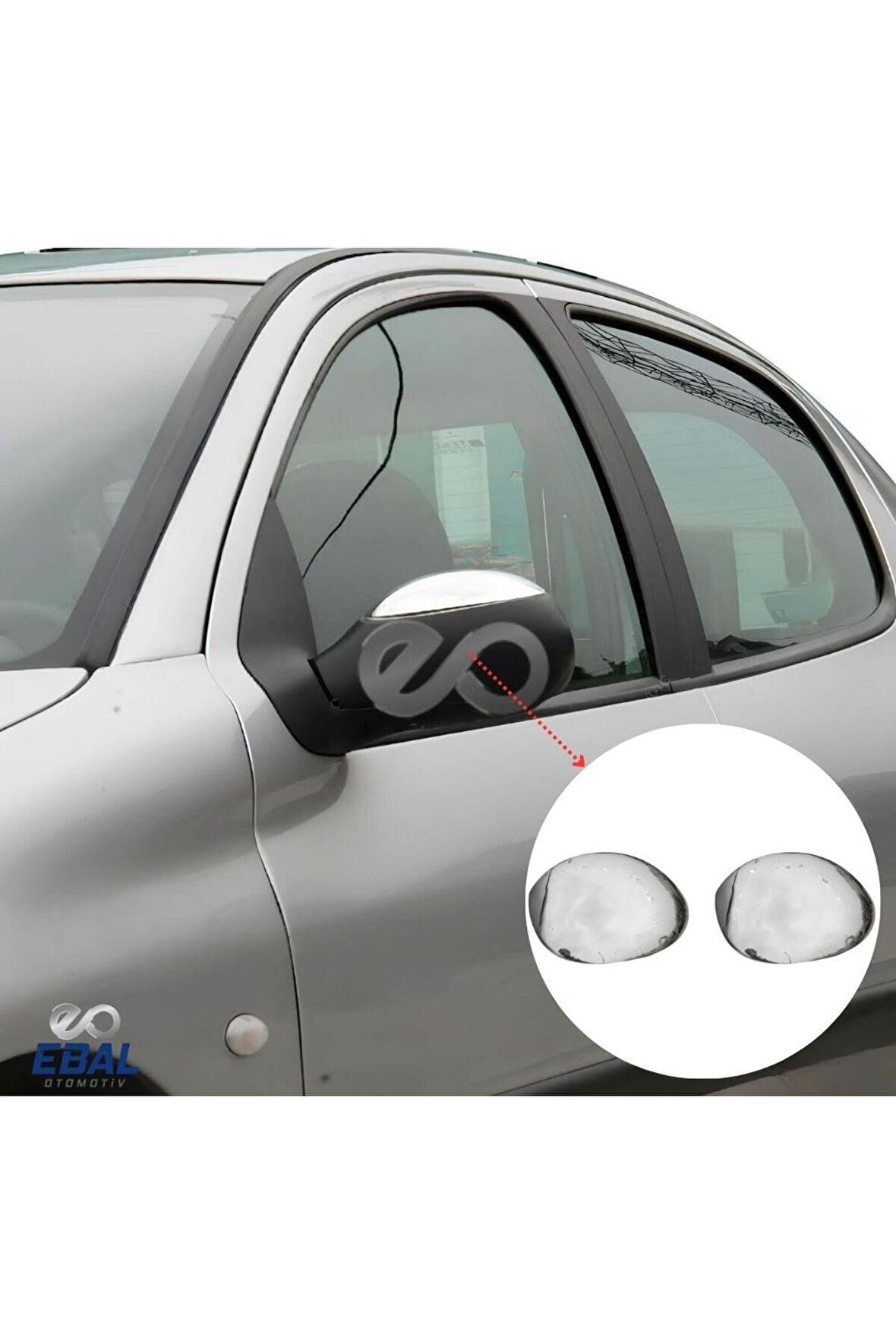 Peugeot 1007 Krom Ayna Kapağı 2 prç. 2005 Üzeri P. Çelik