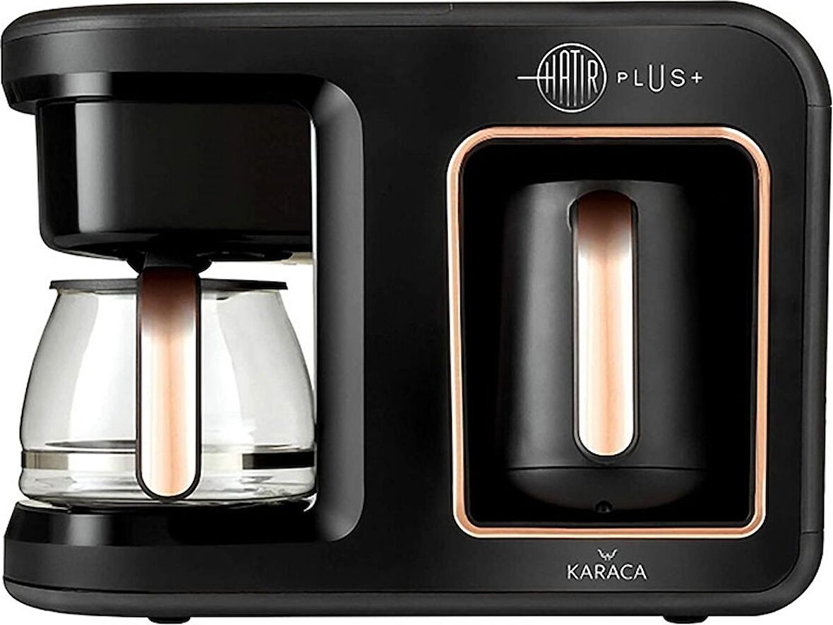 Karaca Hatır Plus 2 In 1 Black Copper Filtre Ve Türk Kahvesi Makinesi