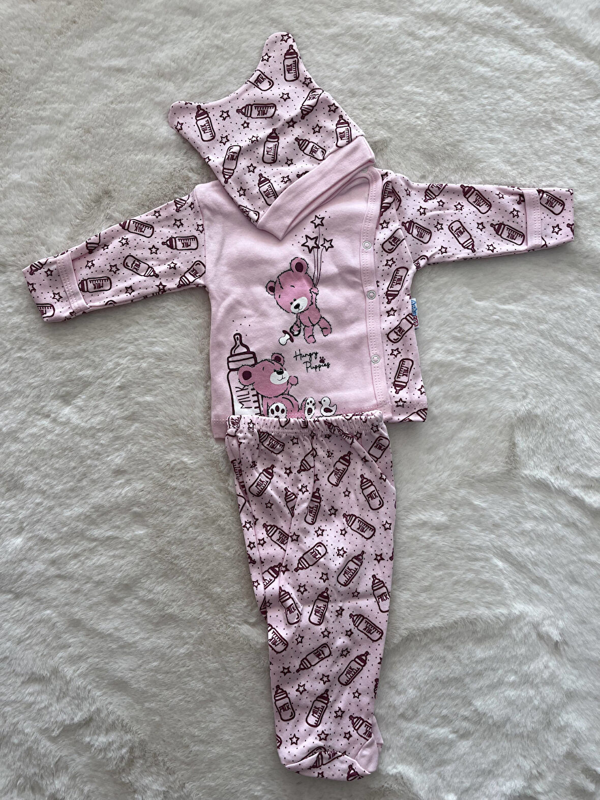 Biberon Üçlü Zıbın Takımı