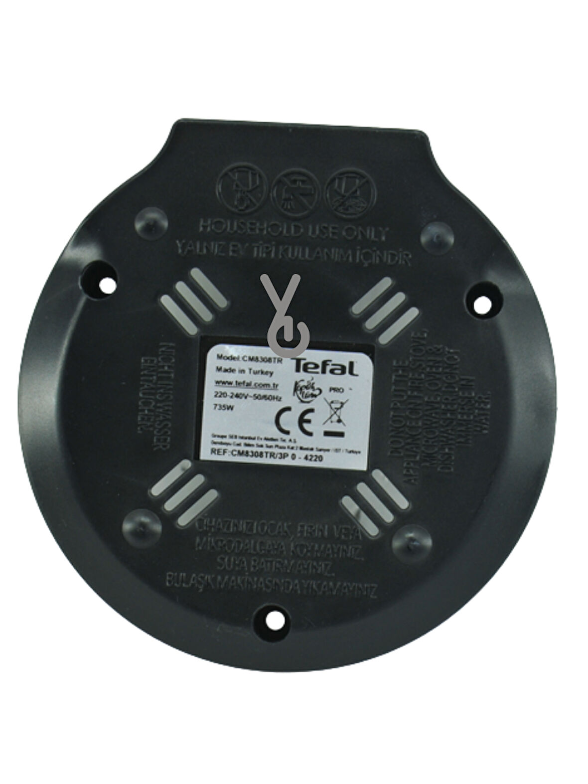 Tefal Köpüklüm CM8308 Cezve Alt kapak