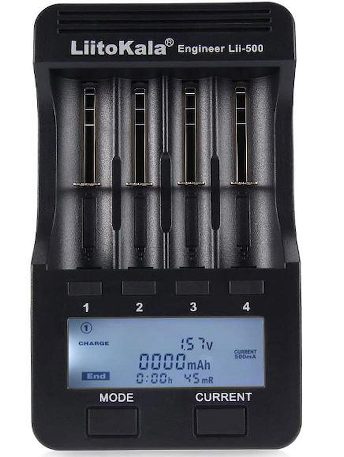 Pil Şarj Cihazı Lityum ve NiMH  18650 26650 LiitoKala Lii-500 LCD Ekran En Akıllı