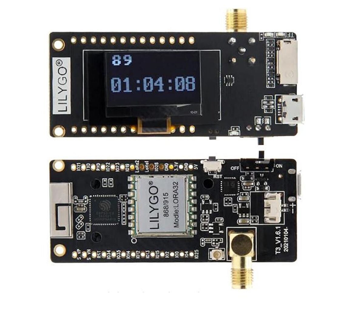 LILYGO Lora32 868Mhz OLED 0.96 inç SD Kart WiFi BLE Geliştirme Kartı ESP-32 SX1276