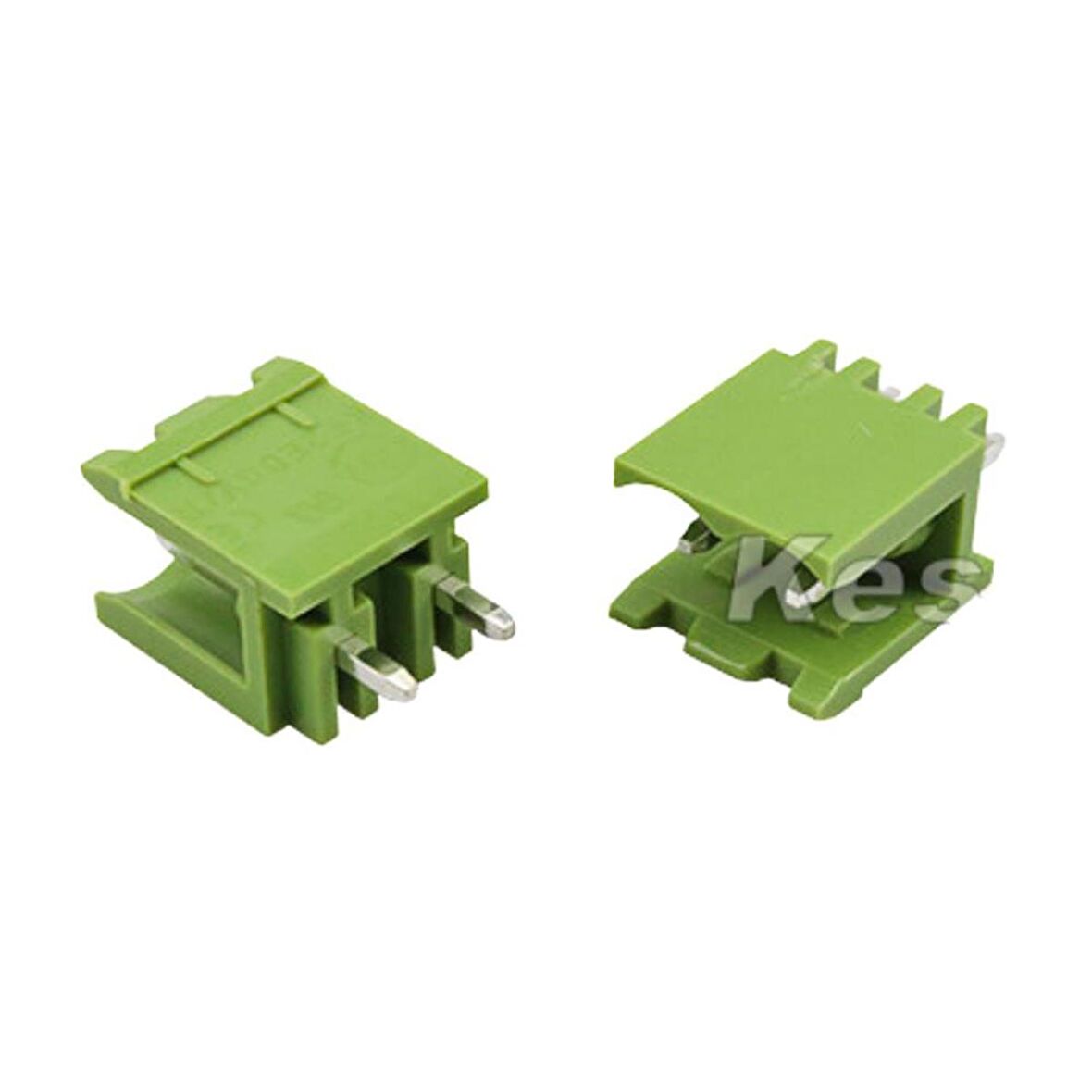 2 Pin Geçmeli Klemens 180' Erkek 5.08mm Yeşil