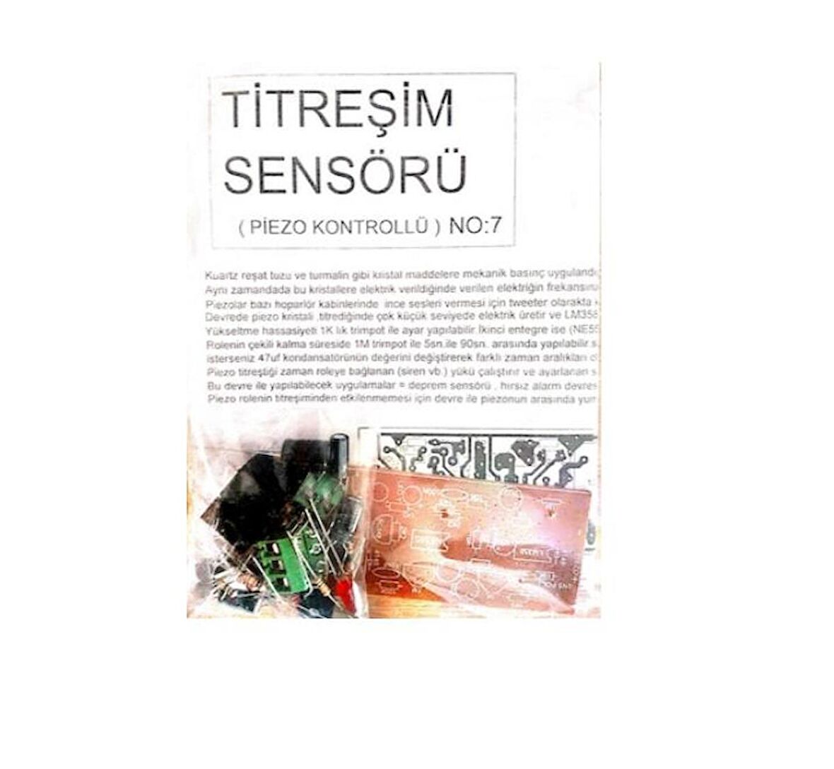 Titreşim Sensörü Piezo Kontrollü Demonte Kit Kendin Yap