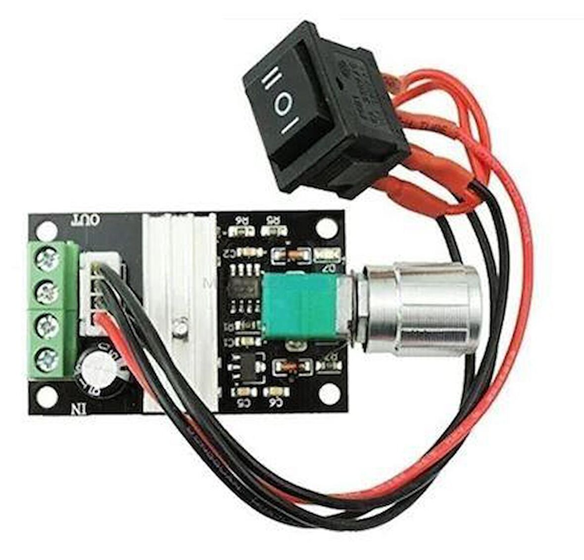 DC Motor Sürücü Dimmer + PWM Motor Hız Kontrol 6V 12V 24V 3A 80W: