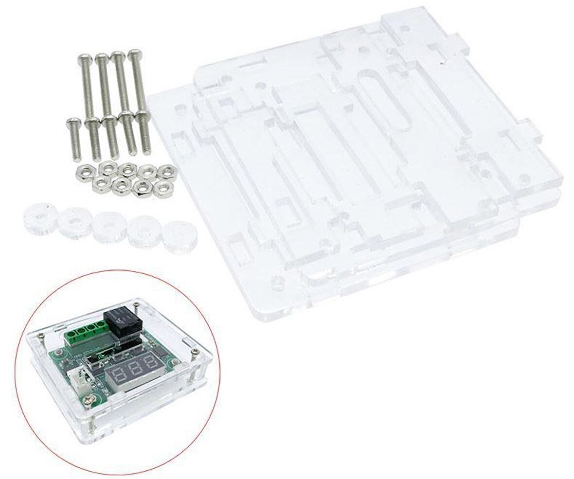 W1209 Kuluçka Termostat Şeffaf Akrilik Kutu