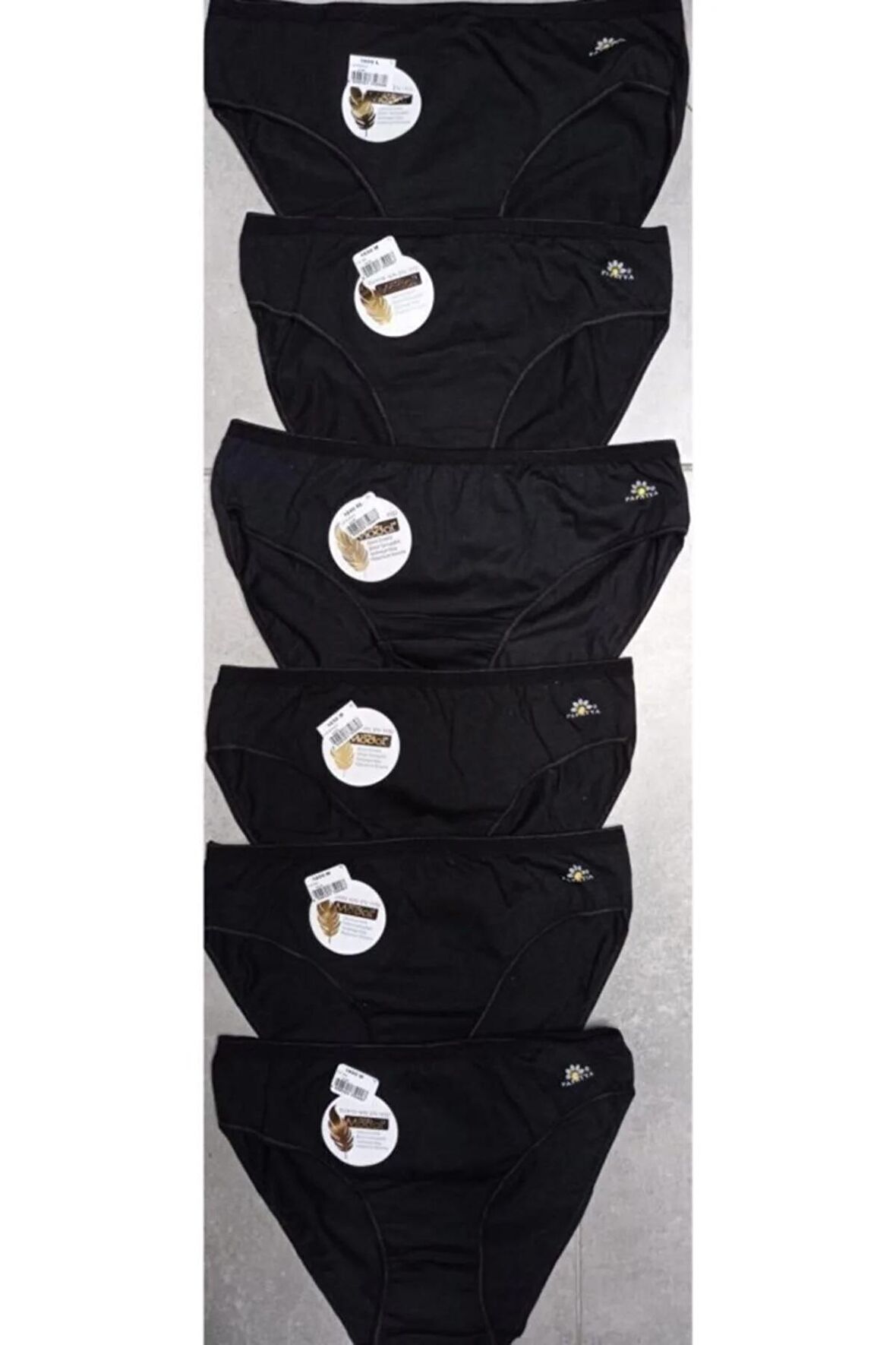 Kadın Siyah 6'ı Paket Likralı Modal Külot 1850-s