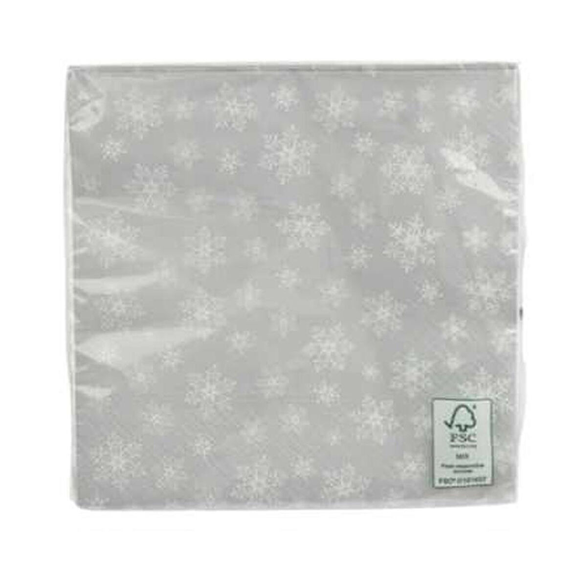 Kar Tanesi Temalı Kağıt Peçete Gri 33*33cm 20 Adet 