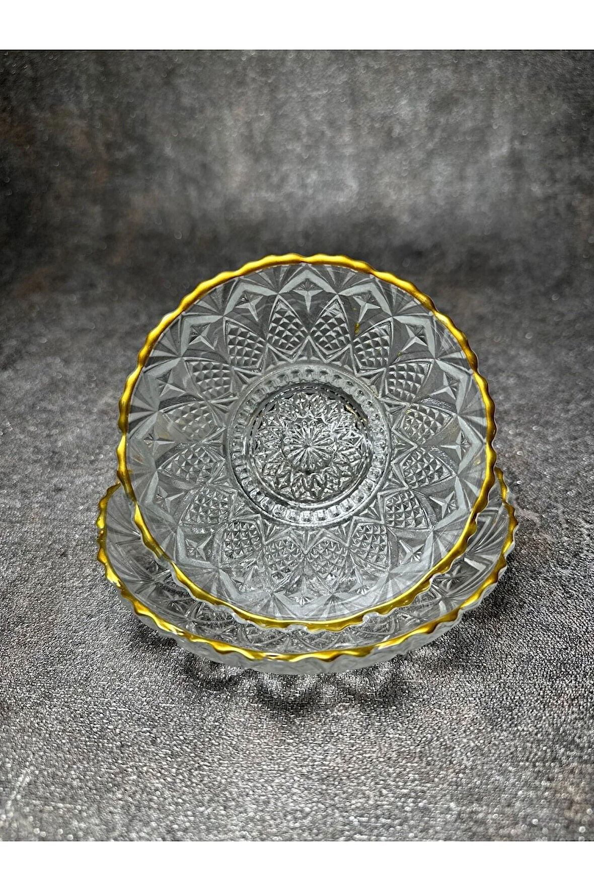 Almarandi 12 Parça Yaldızlı 6 Adet Kase Çerezlik Bb-100 Kase