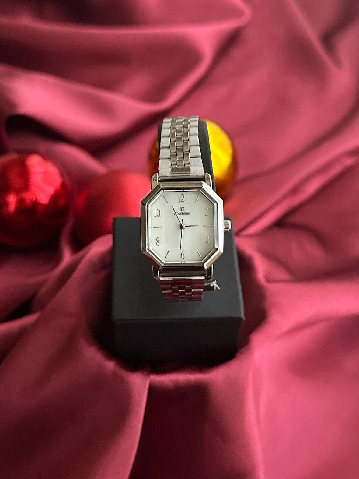 Elegant Serisi - Kare Retro Gümüş Şık Kadın Kol Saati