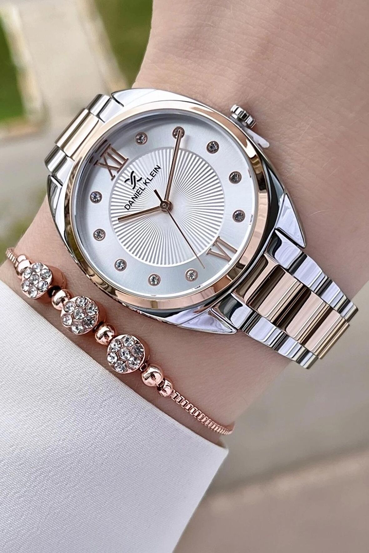 Daniel Klein DKISTE886 Rose Gümüş Renk Kadın Kol Saati ve Bileklik