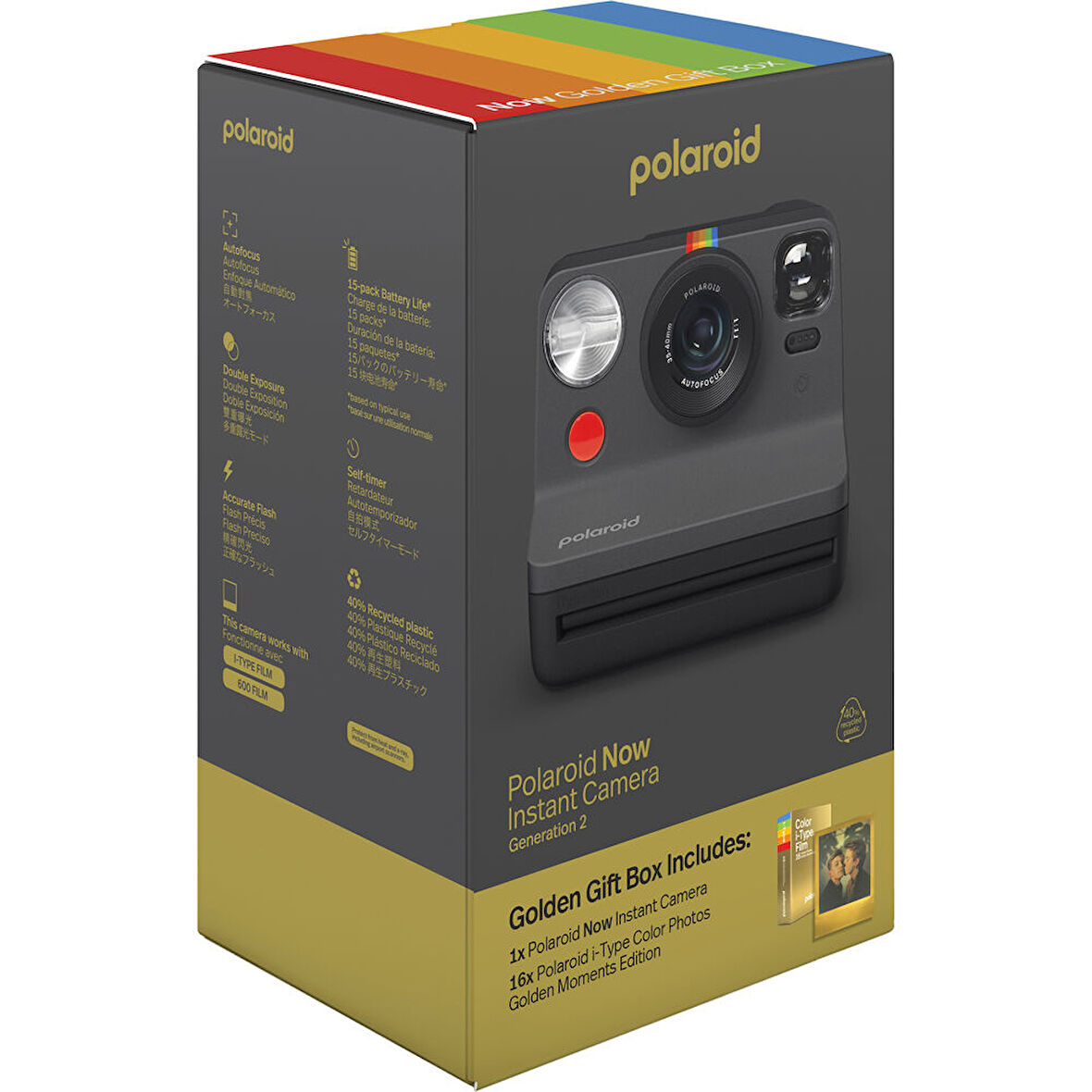 Polaroid Now Gen2 Golden Gift Box (Siyah)