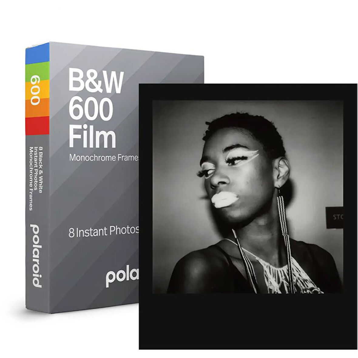 Polaroid B&W 600 Monochrome Frames Edition Instant Film 8 Poz