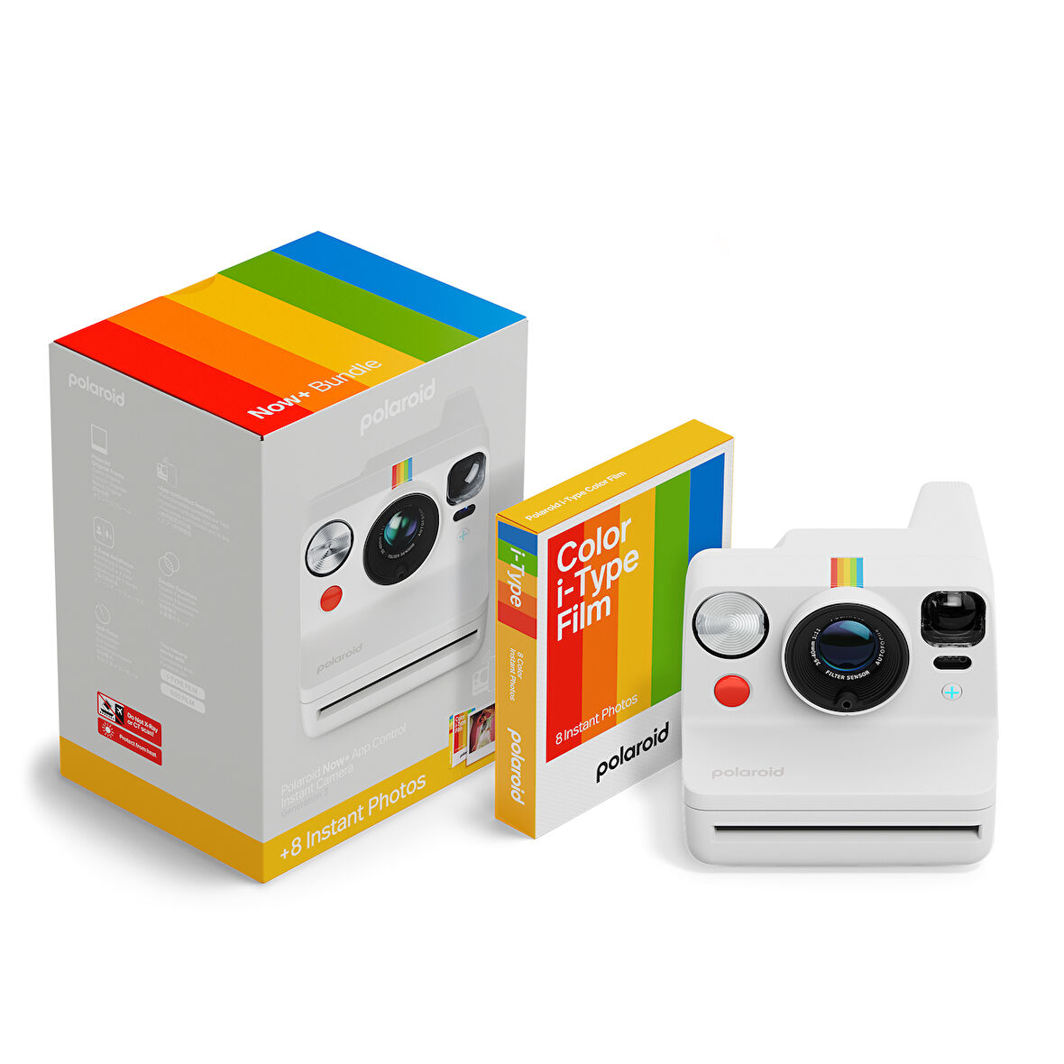 Polaroid Now+ Gen 3 Beyaz + Color Film Bundle (8 film)