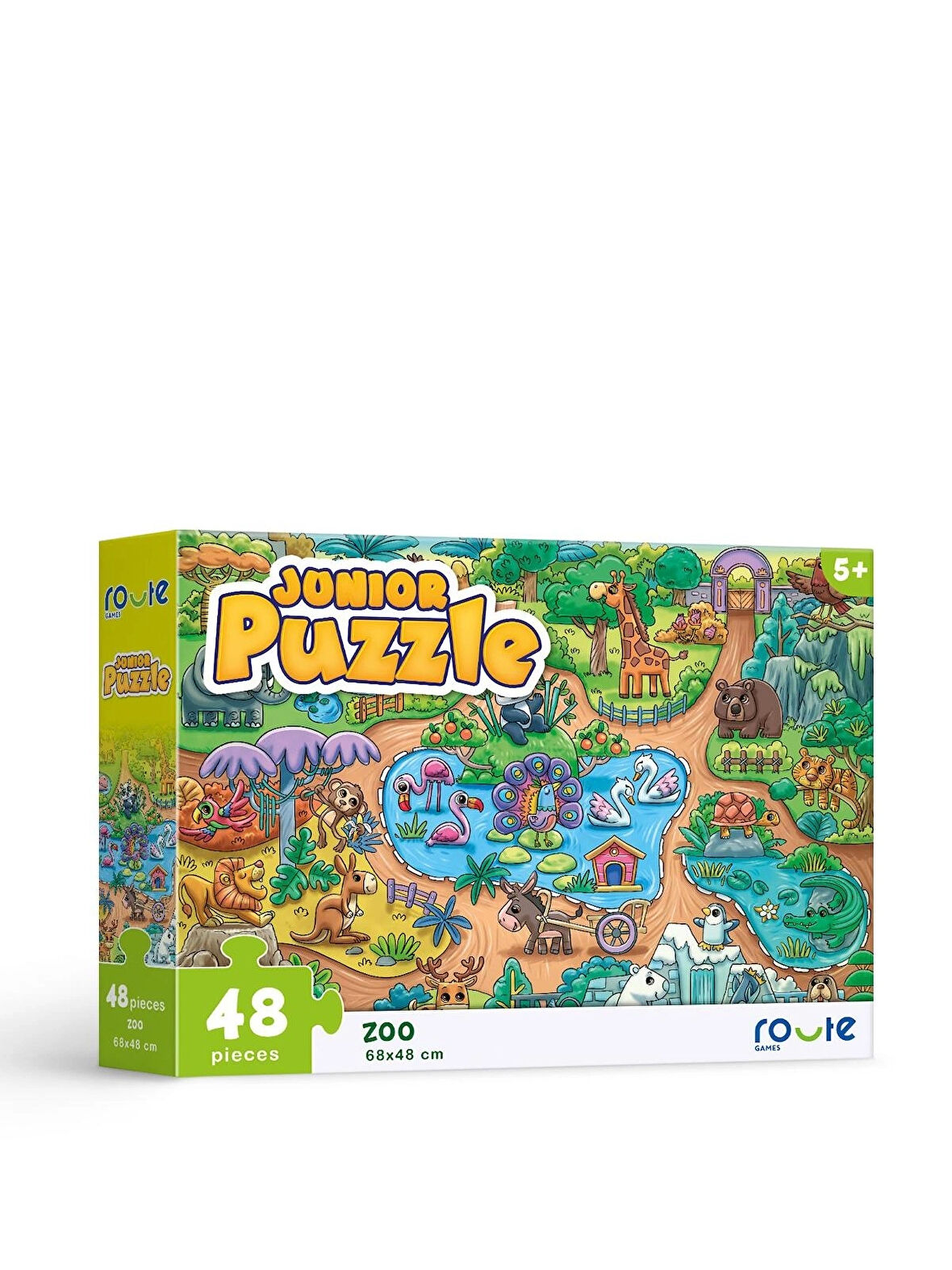 Eğitici Çocuk Kutu Oyunu Junıor Hayvanat Bahçesi Puzzle 48 Parça Puzzle 5+ Yaş