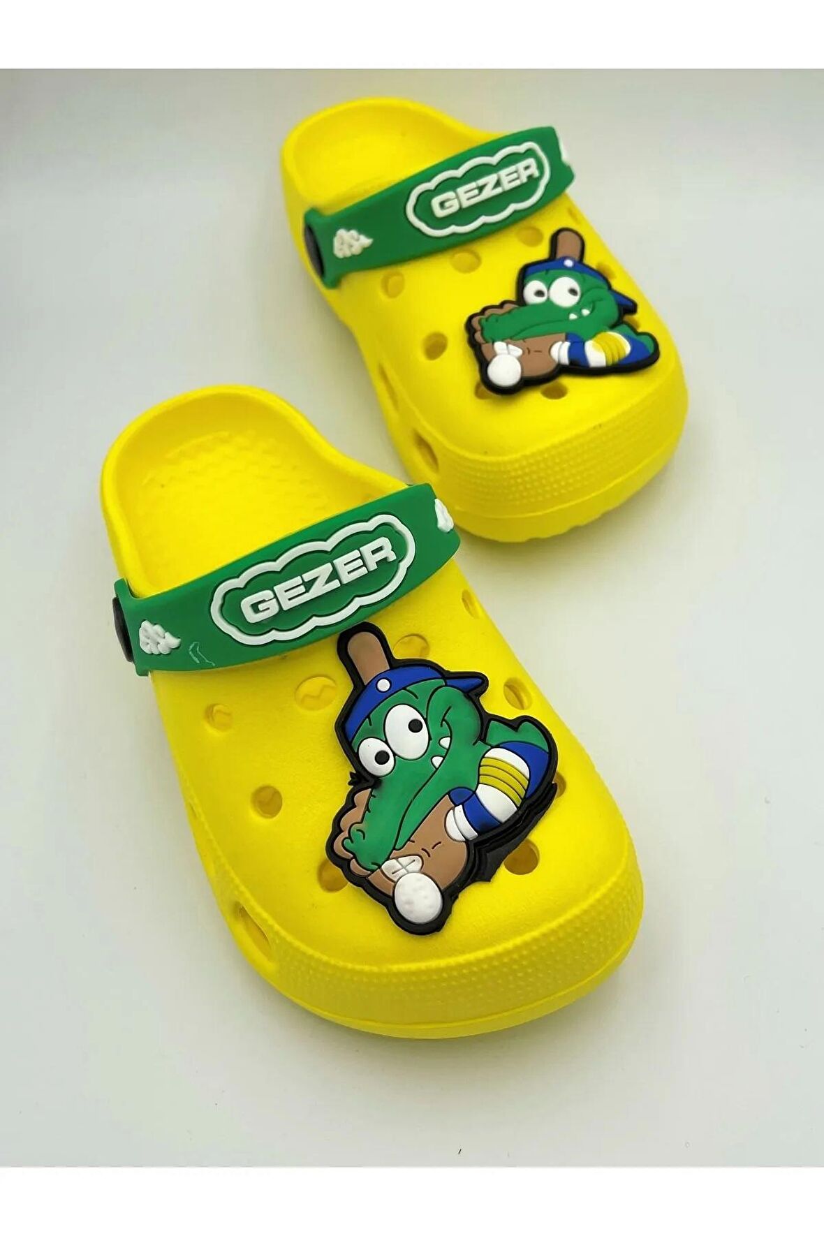Gezer Erkek Çocuk Cross Terlik Timsah Desenli Sarı