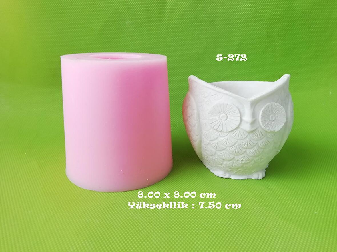Baykuş saksı No:2 silikon kalıp