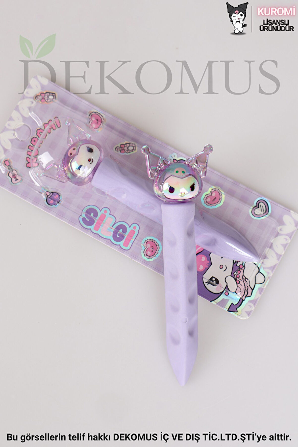 DEKOMUS İLE YENİ SEZON LİSANSLI KUROMI "TEKLİ" 3D BLISTER SİLGİ