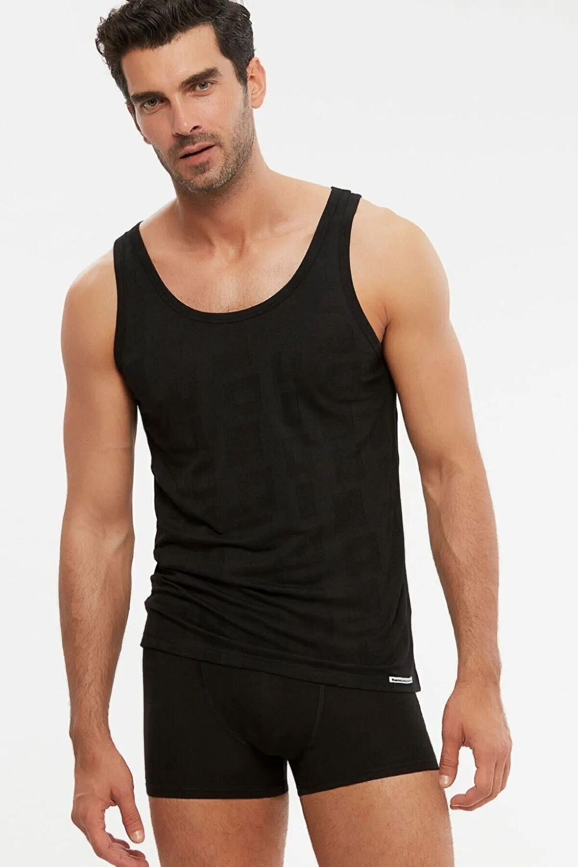 Erkek Mikromodal Askılı Atlet 6 Lı Siyah S-2xl