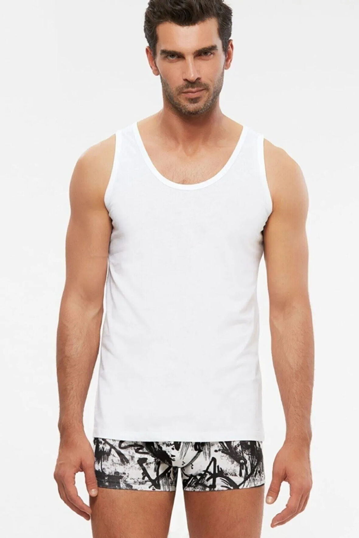 Erkek Penye Atlet 6 Lı Beyaz S-3xl %100 Pamuk