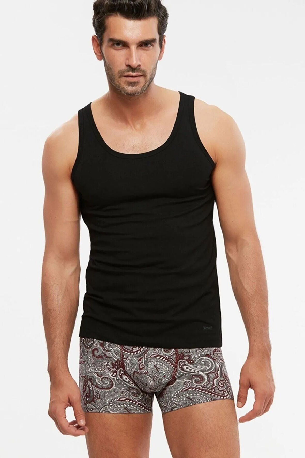 Erkek Penye Likra Compact Atlet 6 Lı Siyah S-2xl