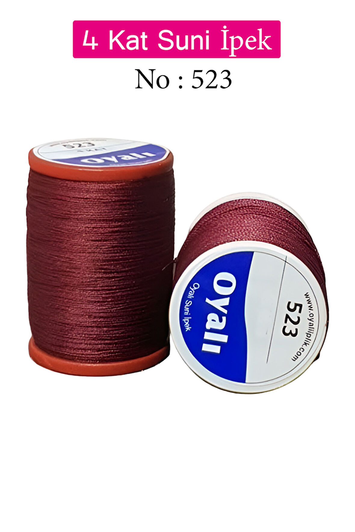 Oyalı 4 Kat Suni İpek İplik İğne Oyası Boncuk İpi Tığ Oyası No:523
