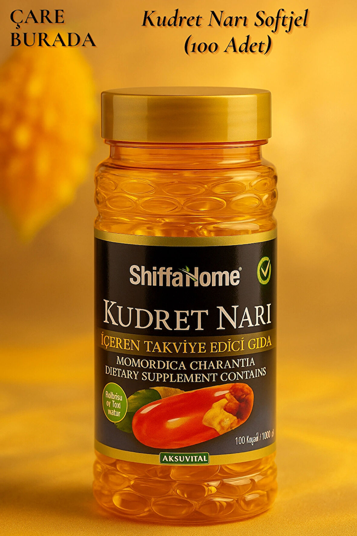 Zeytinyağlı Kudret Narı Softjel 1000 mg (100 Adet)