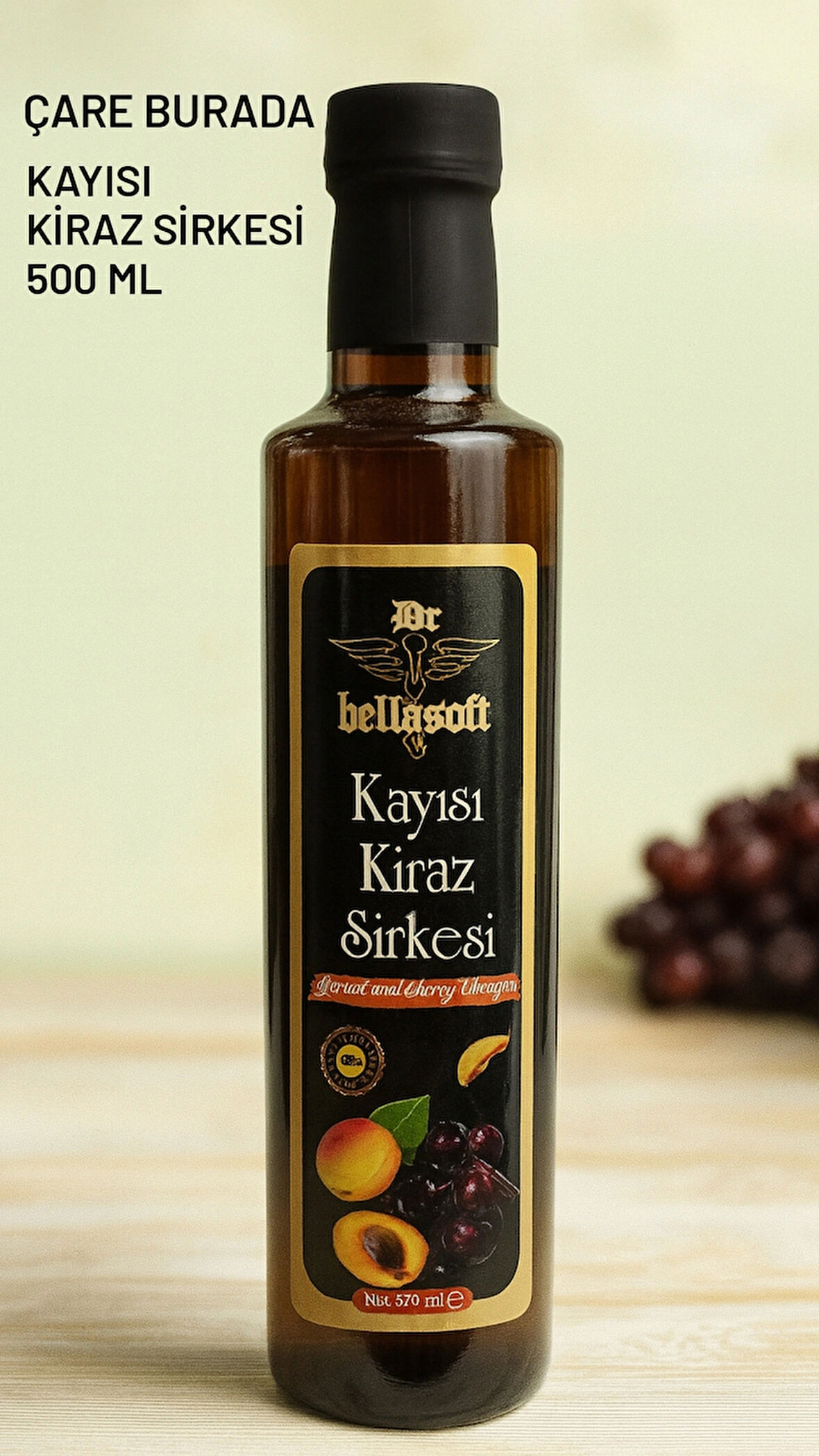 Kayısı & Kiraz Sirkesi 500 Ml