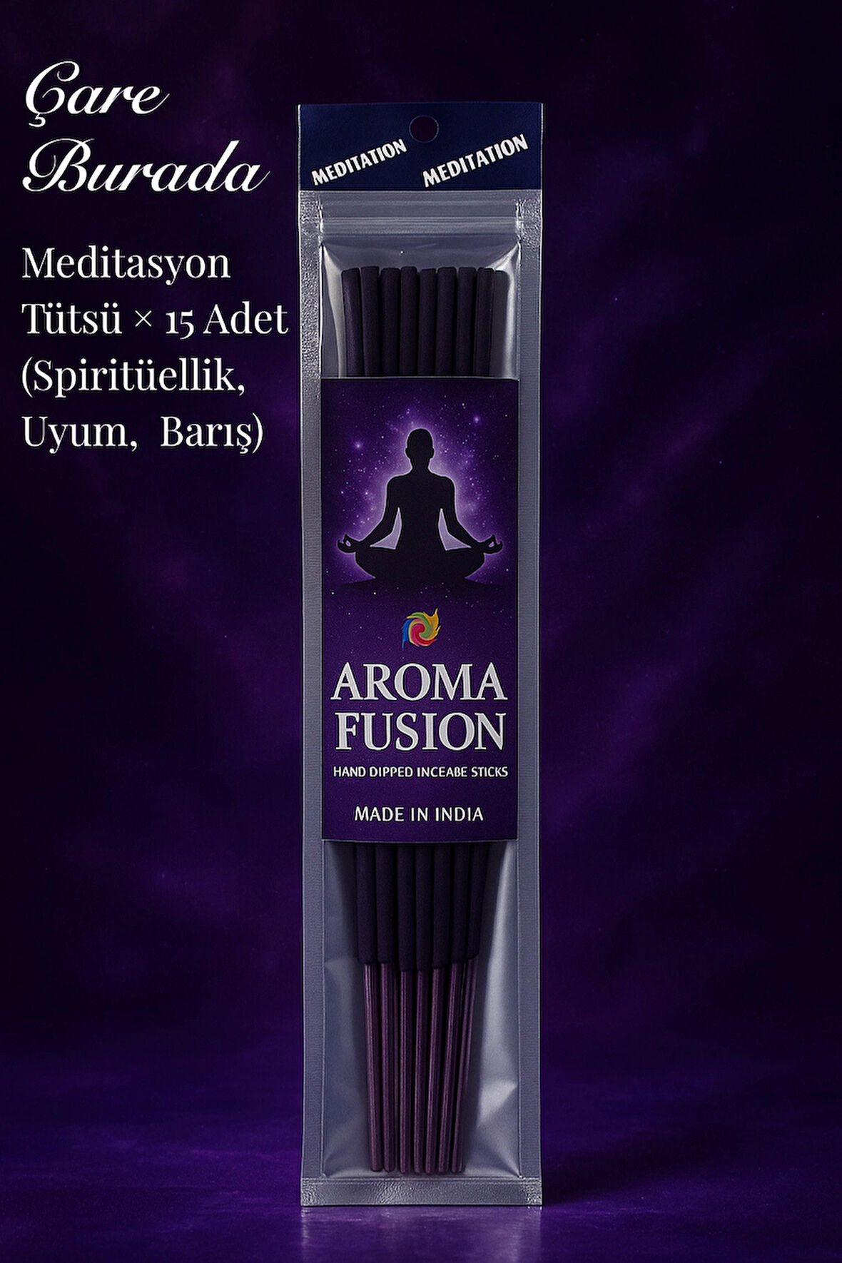 Aroma Fusion Meditasyon Tütsü - Premium Tütsü × 15 Adet (Spiritüellik & Sakinlik & Odaklanma)