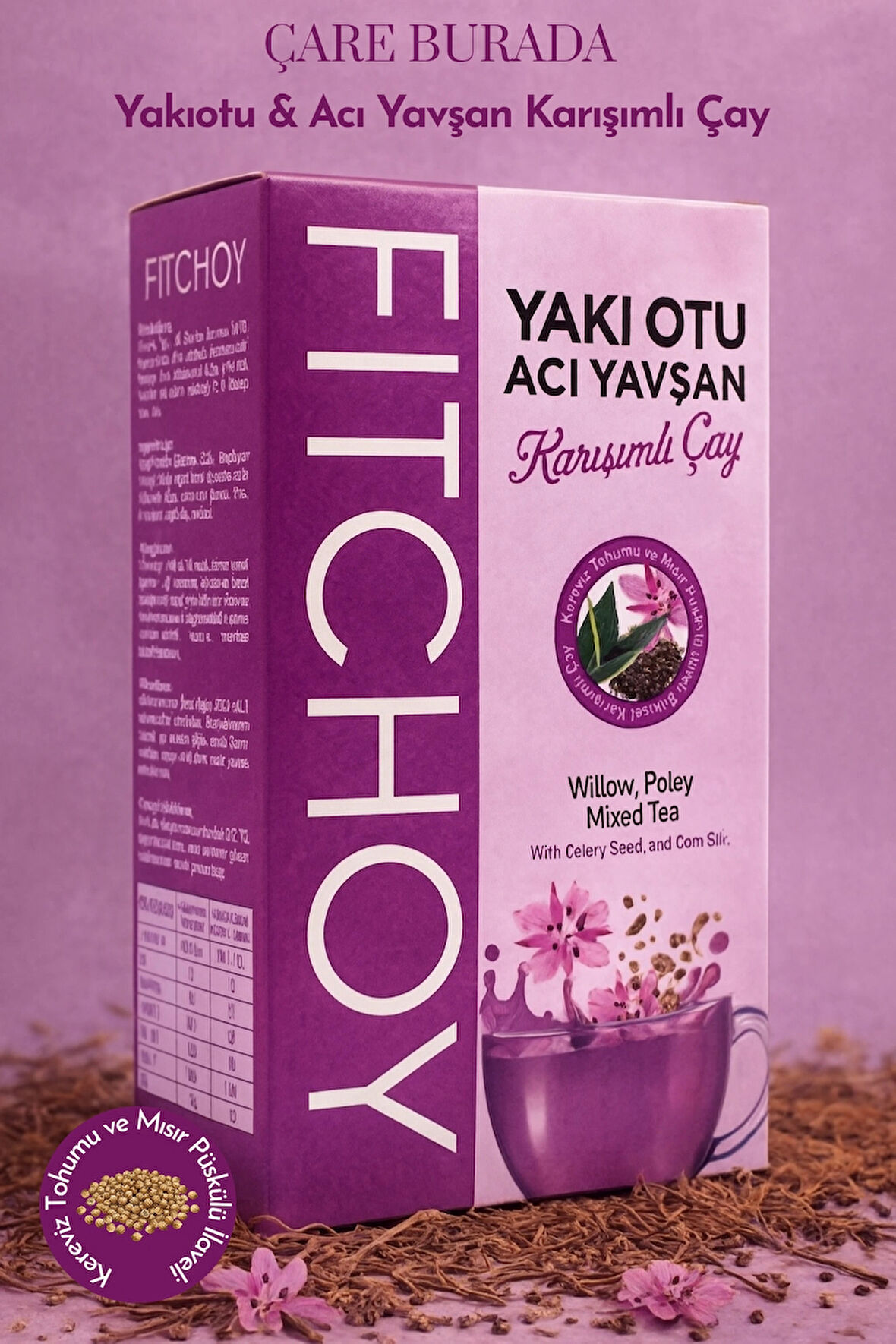Fitchoy - Yakıotu & Acı Yavşan Çayı 90 gr × 45 Adet (Kereviz Tohumu & Mısır Püskülü İlaveli)