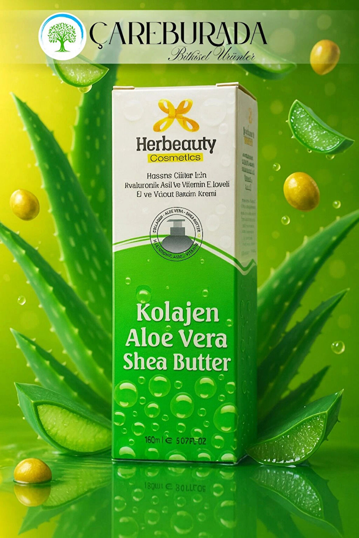 HerBeauty Aloevera + Shea Butter + Kolajen Krem 150 ML