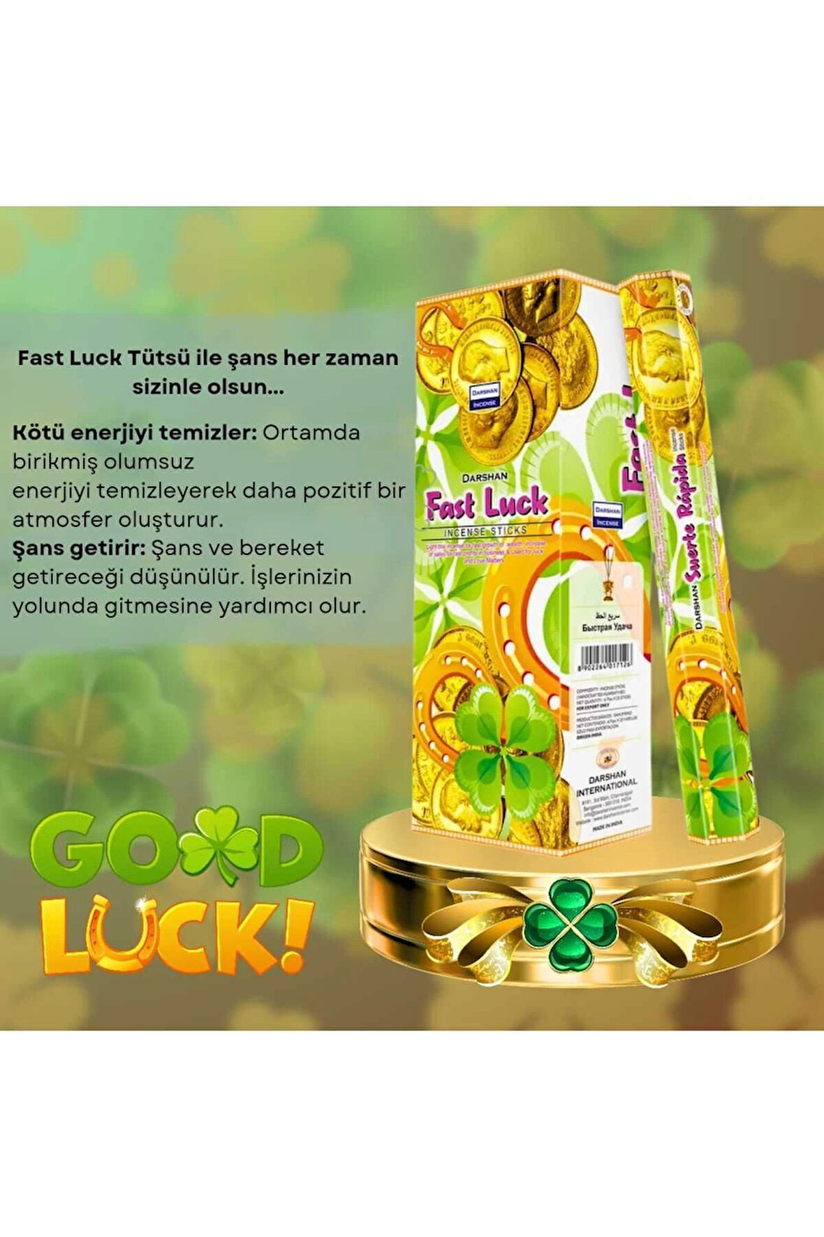 Fast Luck Şans Tütsüsü 20 çubuk