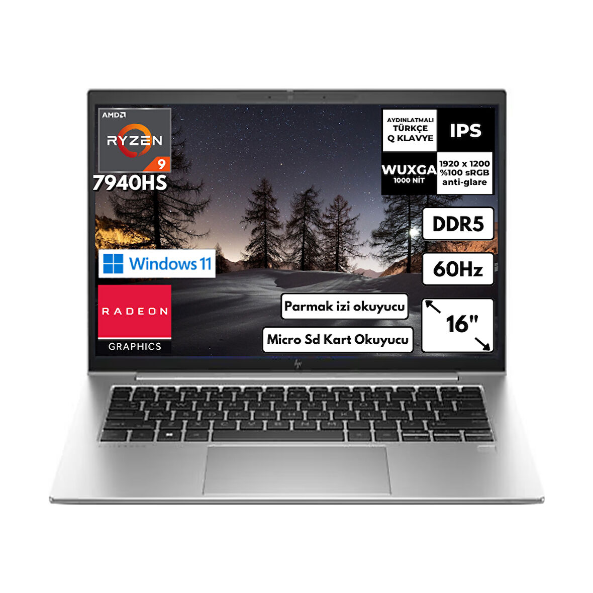 HP EliteBook 865 G10 Ryzen 9-7940HS 64-GBDDR5 4 TBSSD WUXGA 16″  Windows 11 Pro 8A3Z7EABT35