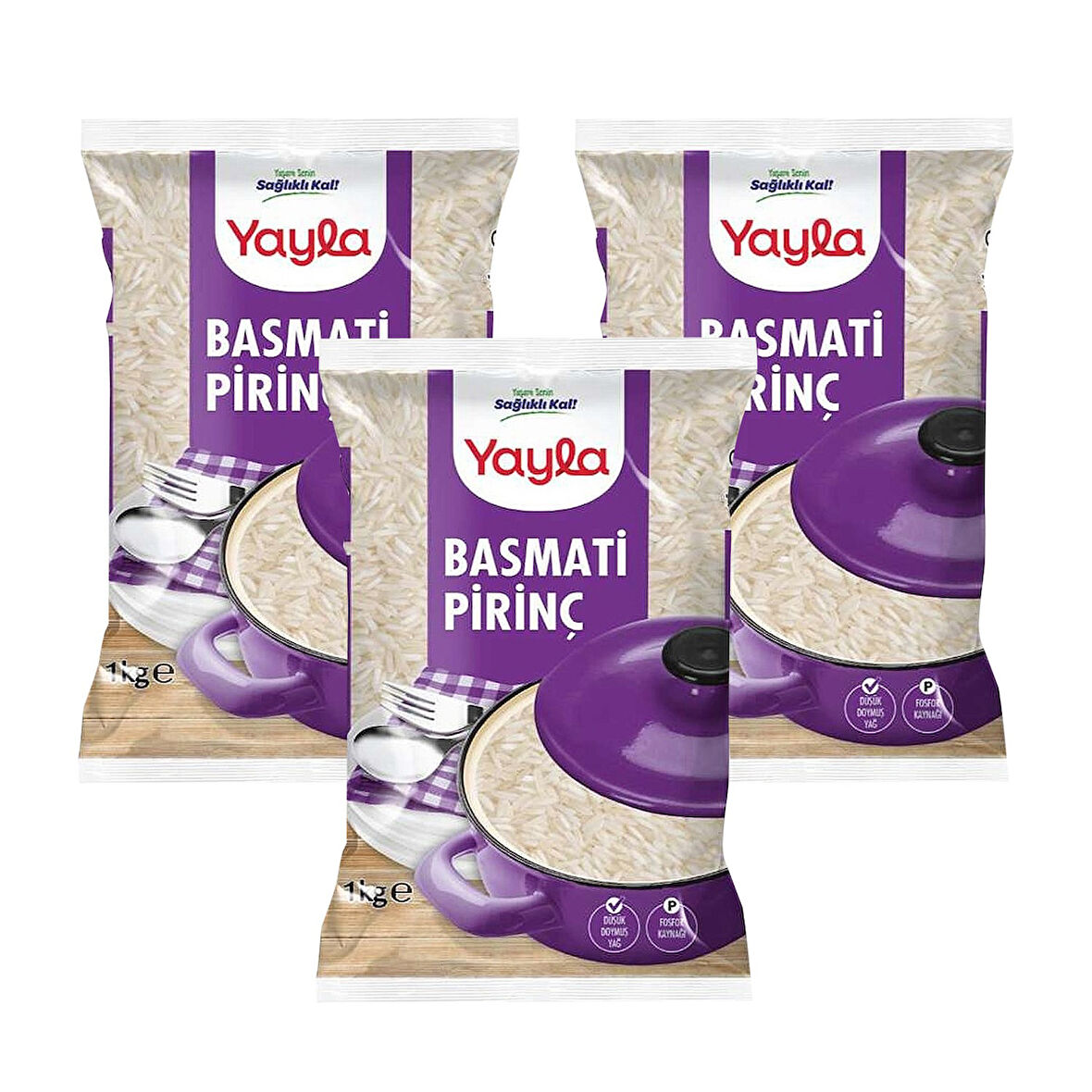 Yayla Basmati Pirinç 1 kg 3 lü