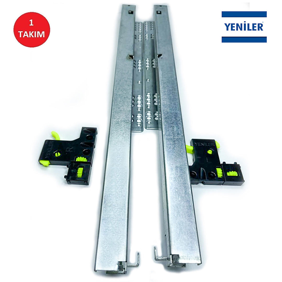 YENİLER TANDEM ÇİFT AÇILIM ÇAKMECE RAYI 50 CM (MANDAL DAHİL )