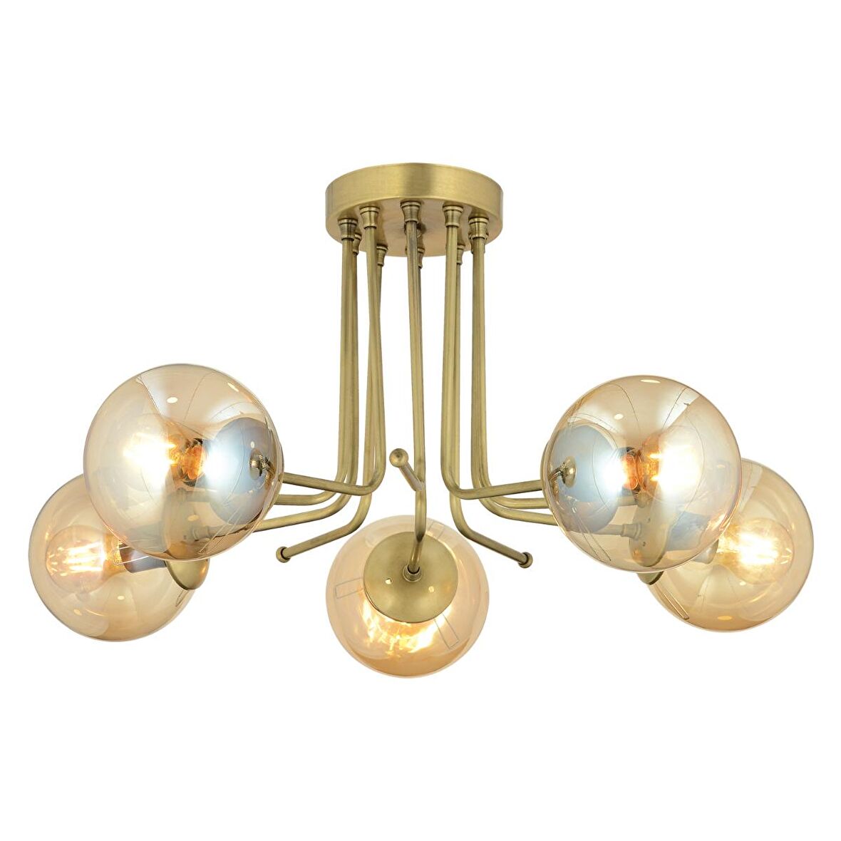 Trendylight Derin 5'Li Bal Cam Plafonyer Avize - Eskitme