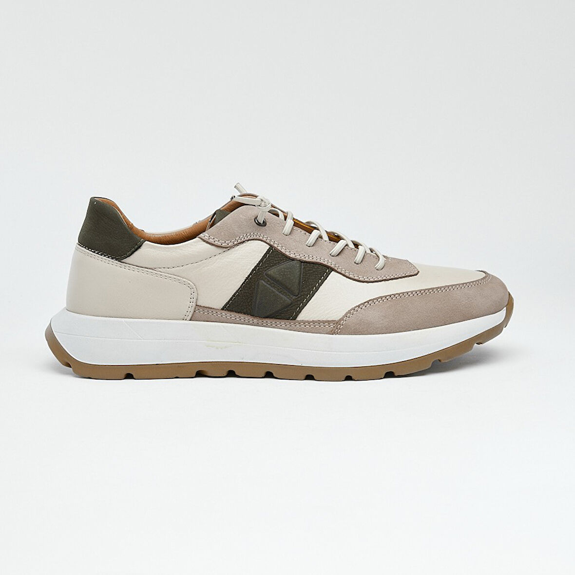 Bağcıklı Hakiki Deri Erkek Sneaker