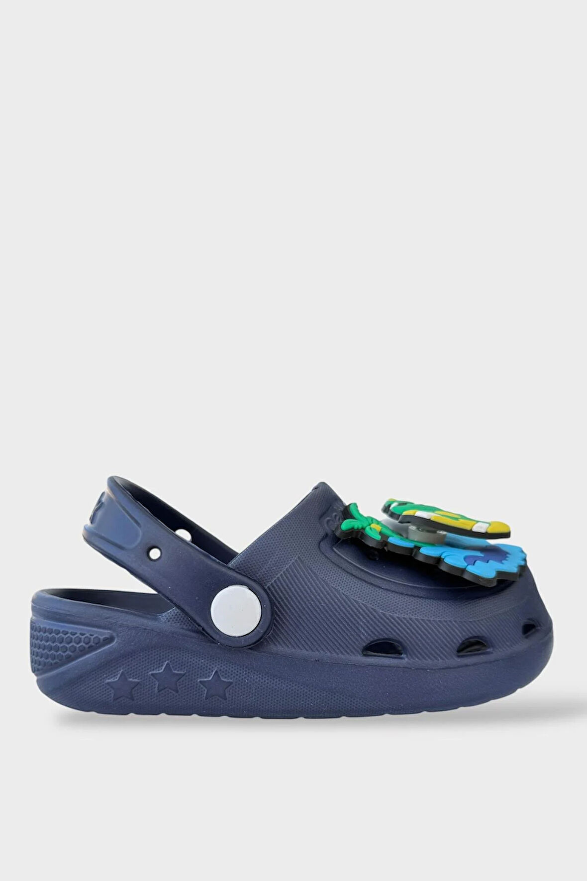 Çocuk Günlük Ortopedik Kaymaz Taban Figürlü Sandalet Terlik LACİVERT
