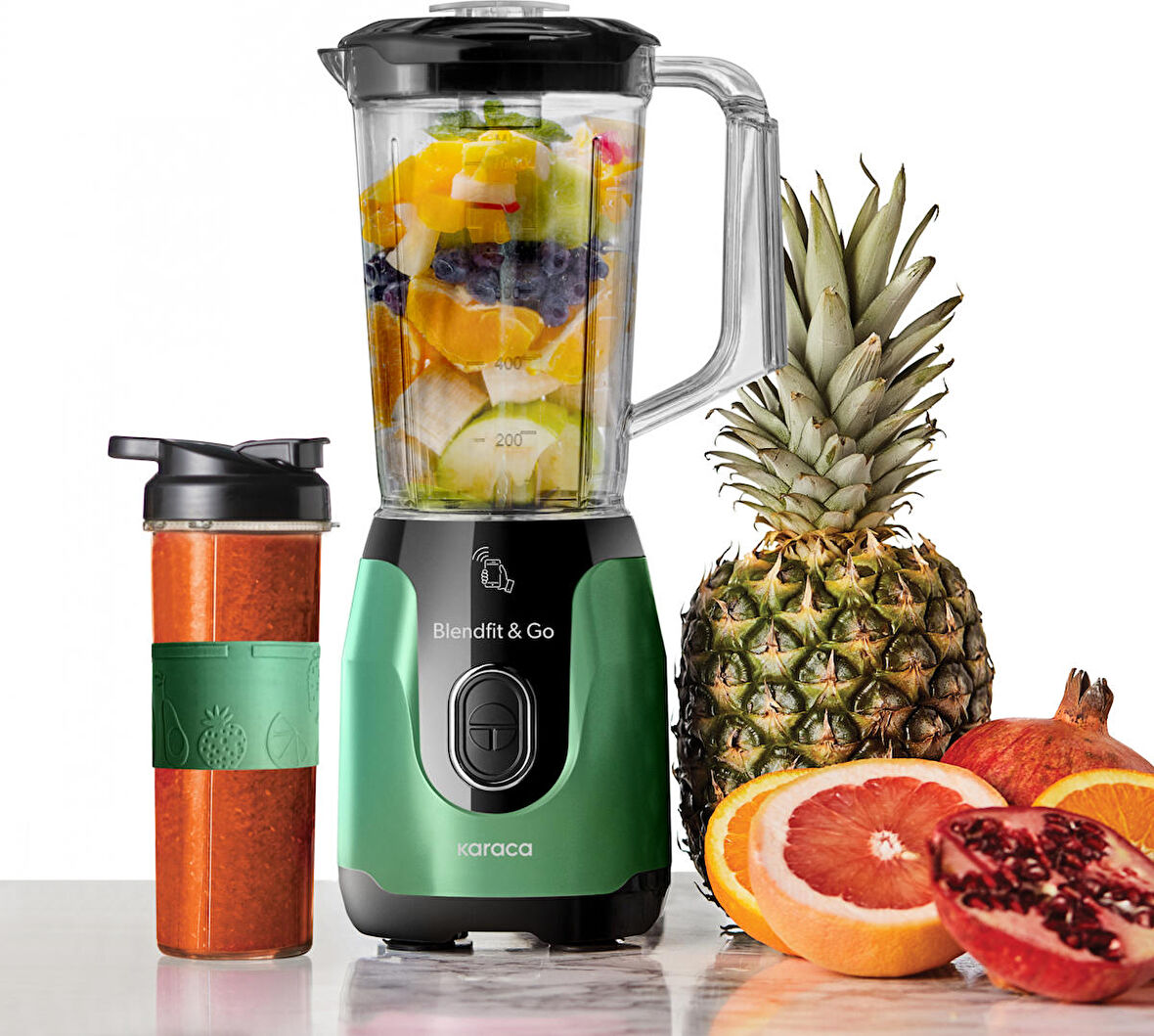 Karaca Blendfit Go Smoothie Blender Set Emerald Green