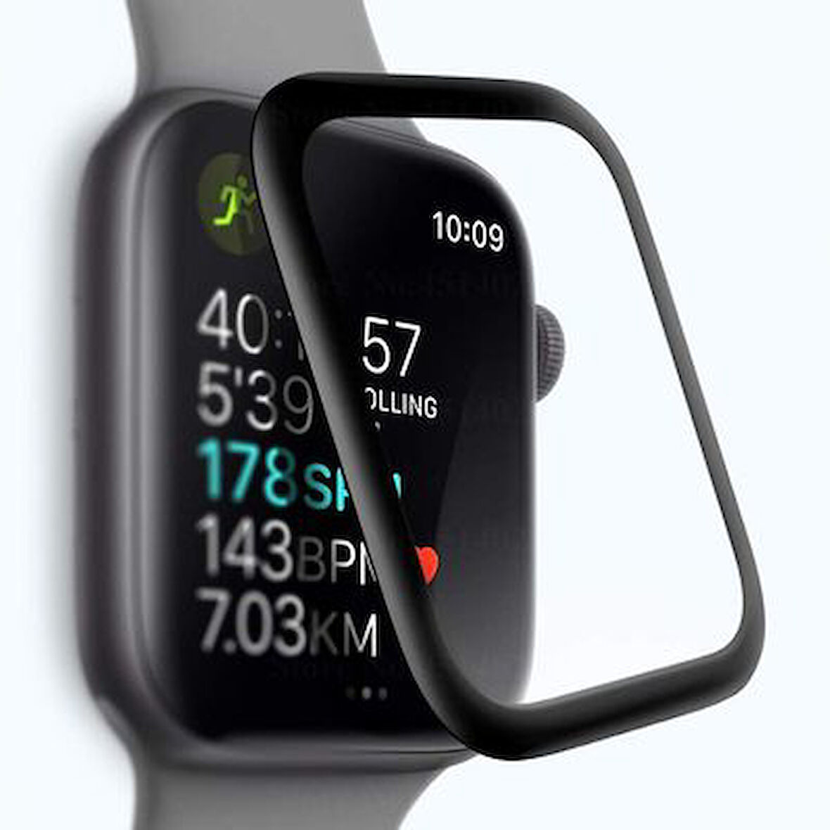 Apple Watch 38mm İçin Ekran Koruyucu Ekranı Tam Kaplayan 3D Full Yapışkanlıdır