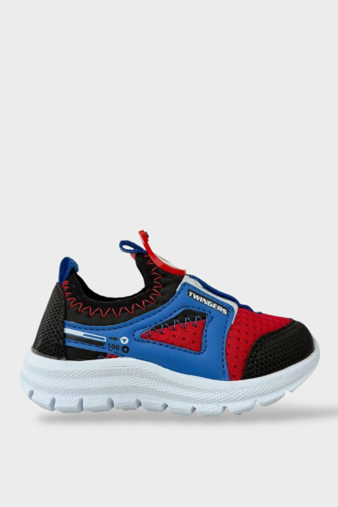 Çocuk Airfile Hafif Taban Kreş Ev Okul Bebe Spor Ayakkabısı SİYAH - KIRMIZI