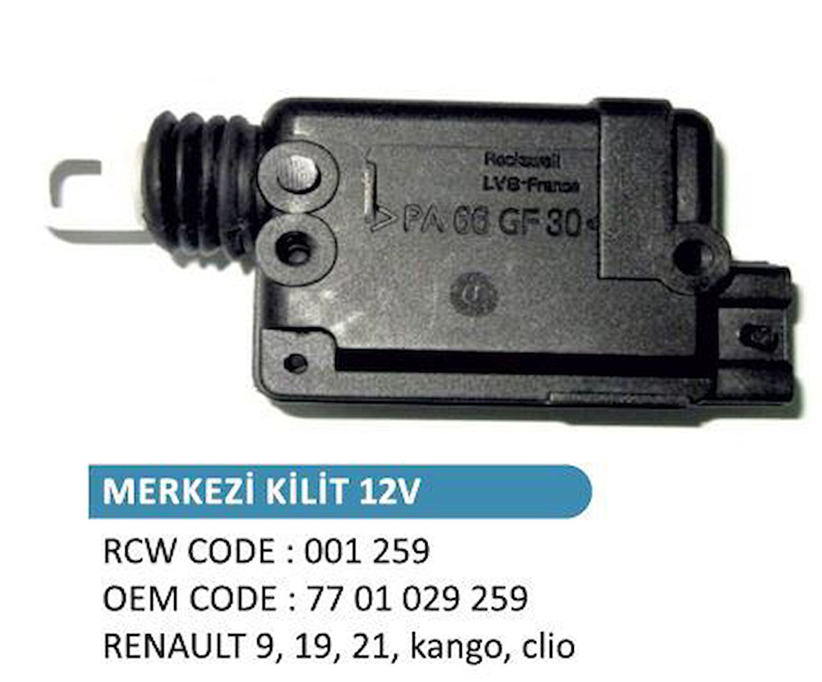KAPI KİLİT MOTORU  MK RENAULT R9, R19 R21, KANGOO,CLIO,