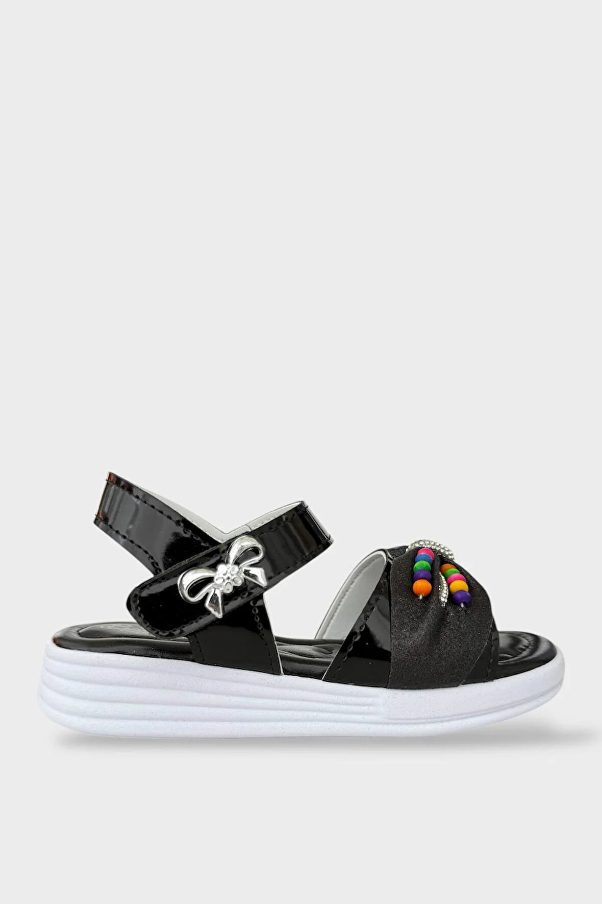 Kız Çocuk Yazlık Düğün Tören Şık Sandalet Ayakkabı SİYAH