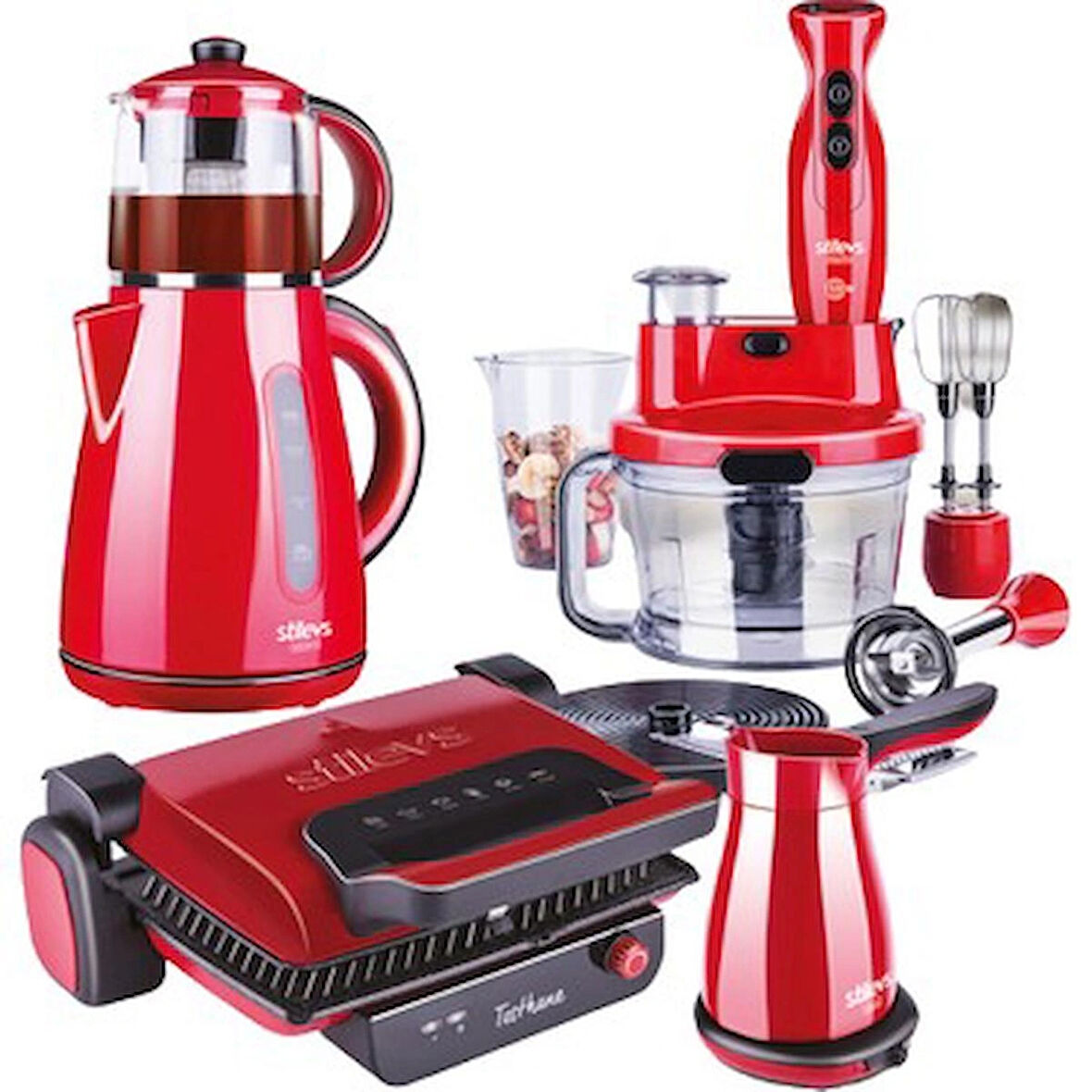 Stilevs Red Star Serisi 4 Lü Paket - Kırmızı