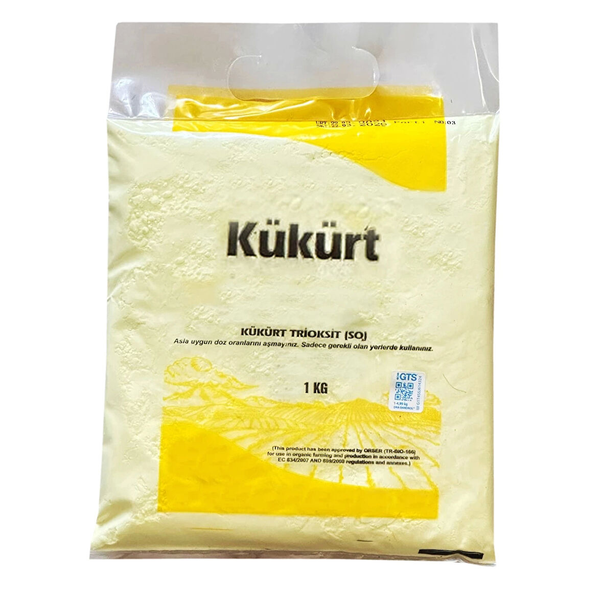 Toz Kükürt Elementel Zirai Kükürt 1Kg Haşere Mantar